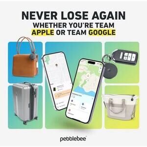 PEBBLEBEE The Finder Rechargeable USB Keep Track Keys Phone Wallet #1359346 NEW